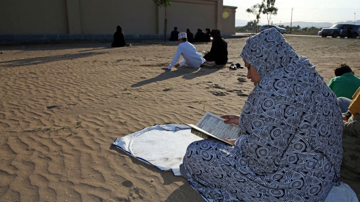 Oman Qaboos mourners - Getty