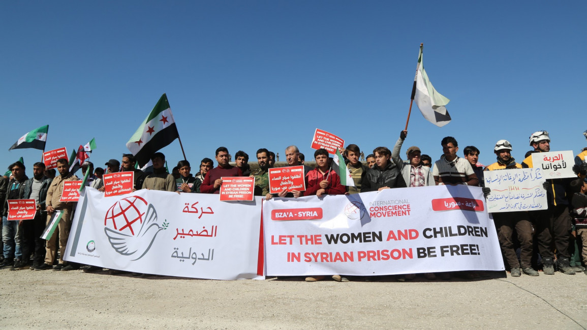 Syria prisoner protest getty