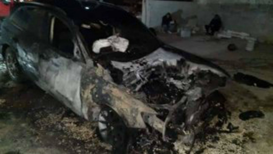 nablus settler attack car twitter