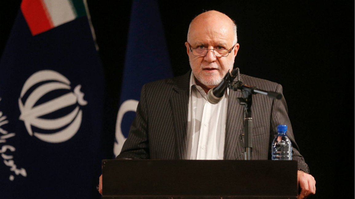 Iran's Oil Minister Bijan Zanganeh speaking in Tehran
