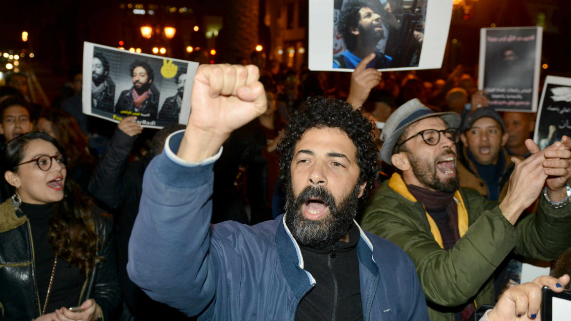 morocco omar radi protest -afp