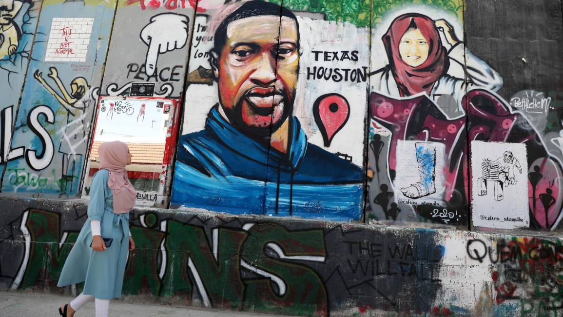 George Floyd mural West Bank- Getty