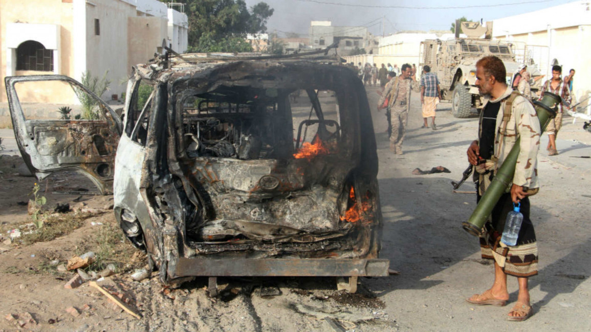 Yemen car bomb - AFP