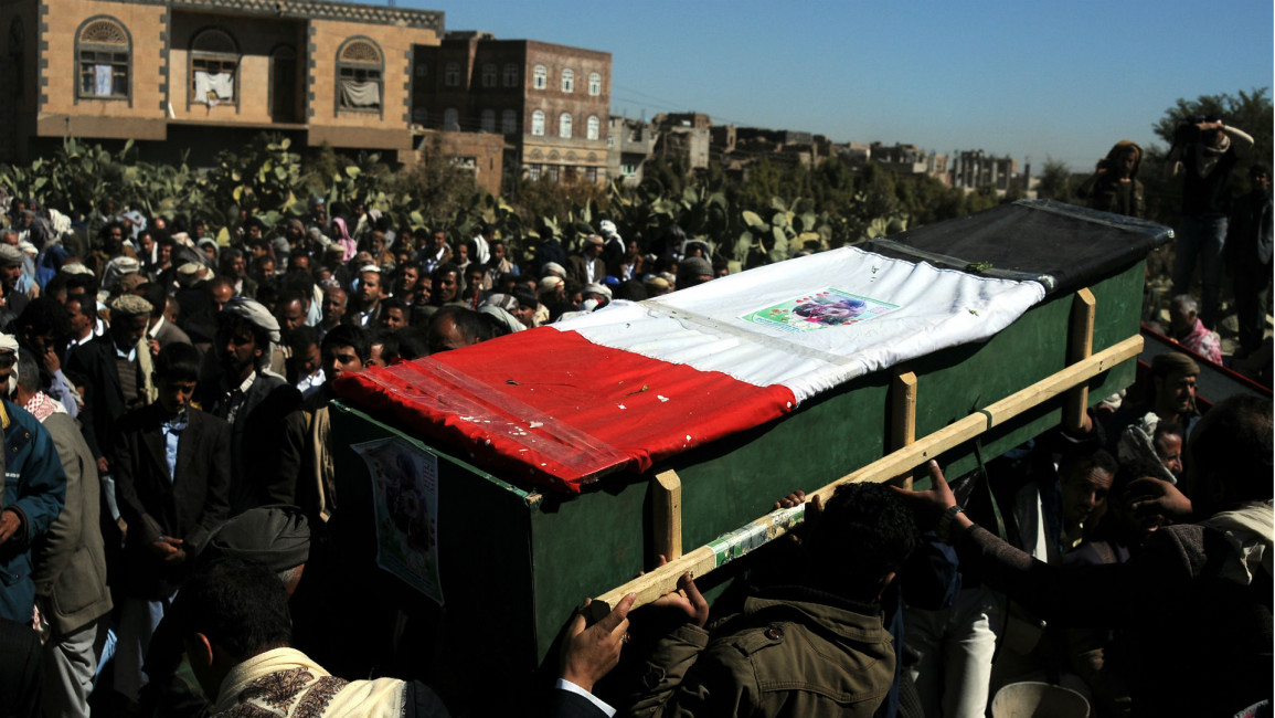 yemen strikes funeral getty