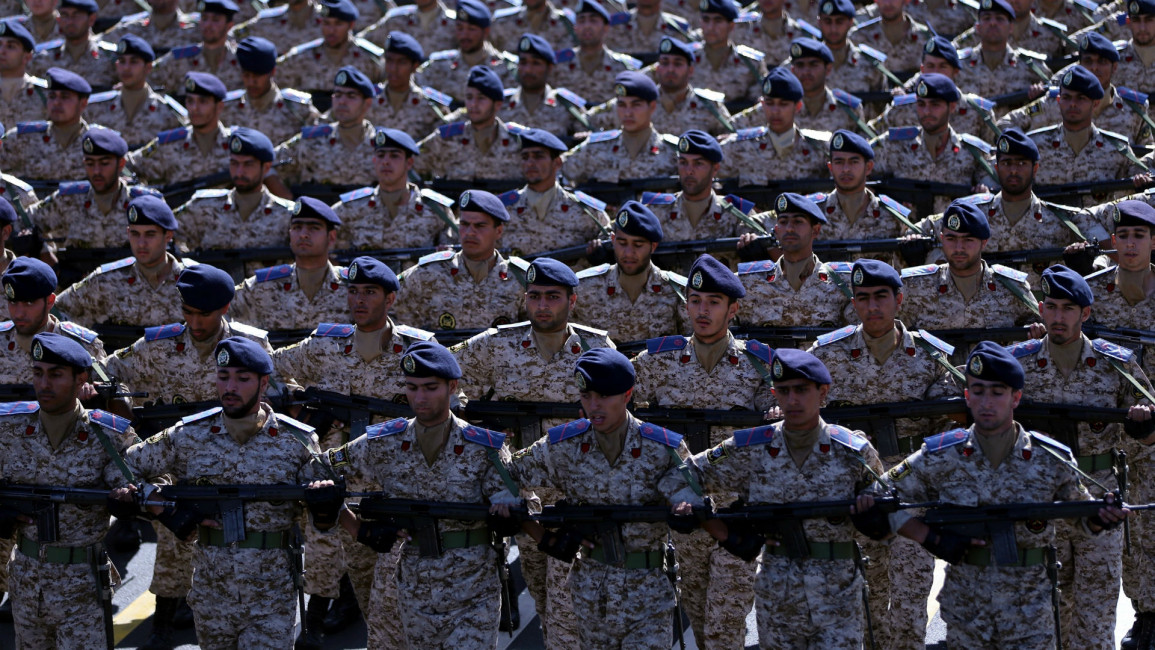 Iranian troops on parade