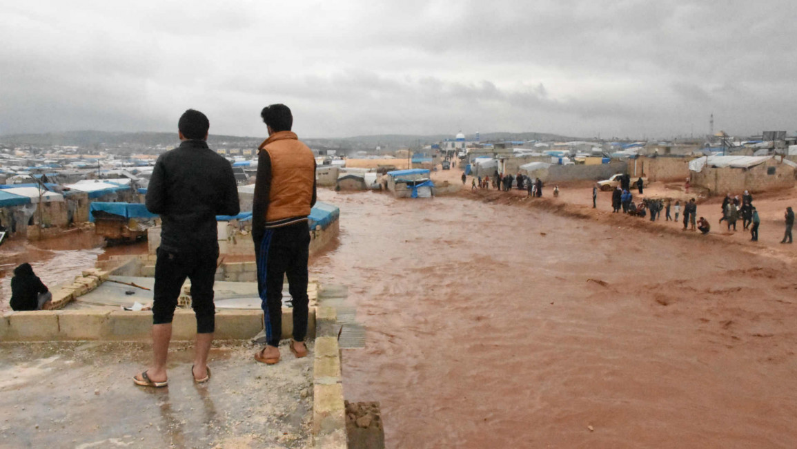 Syria Atme camp flooding - Getty