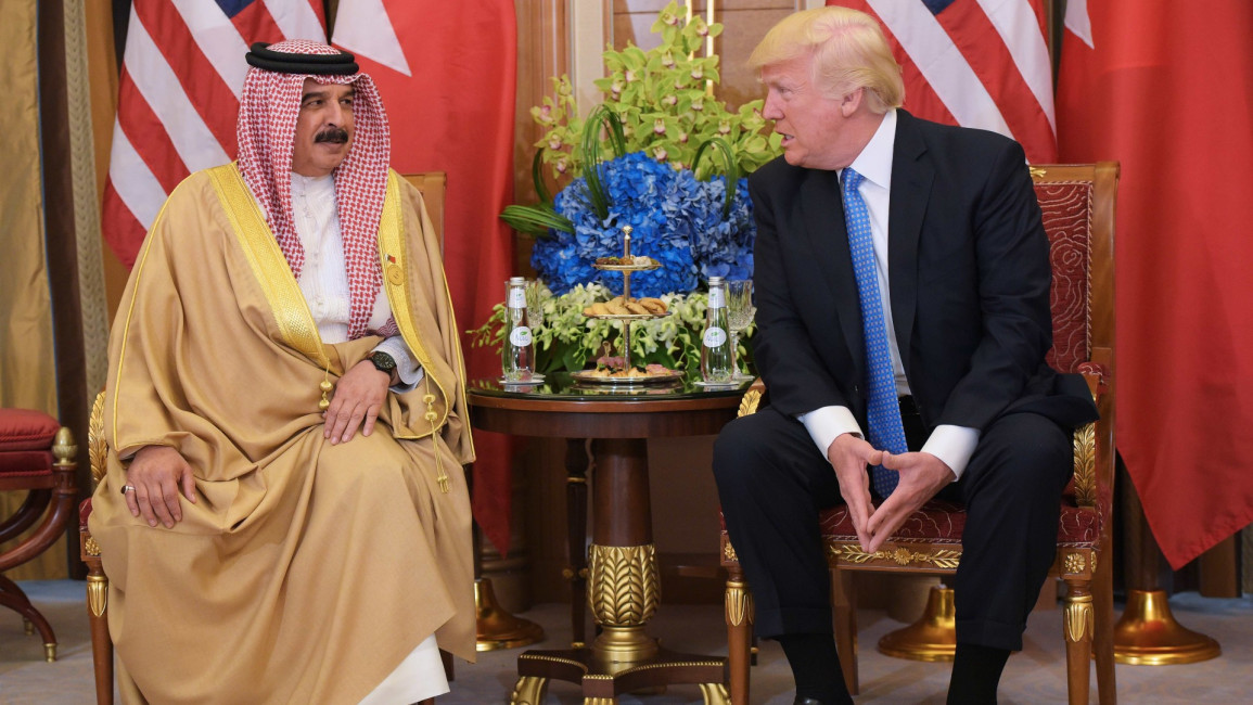 Trump King Hamad getty bahrain