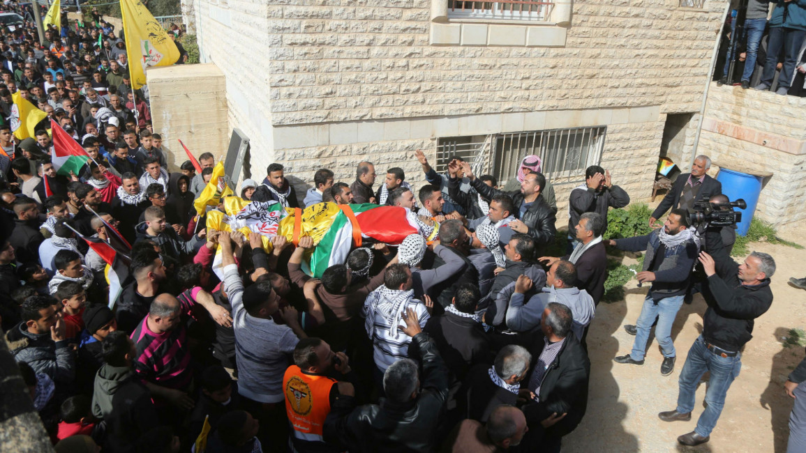 Funeral for Palestinian in Ramallah (Getty)