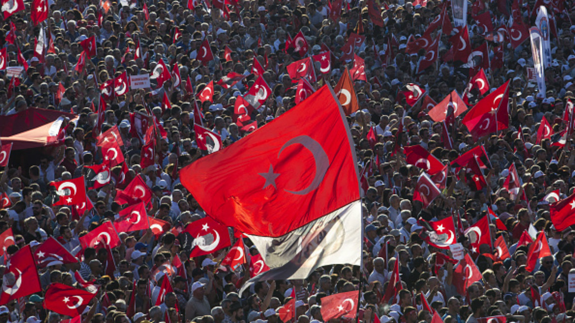 Turkey flag demo