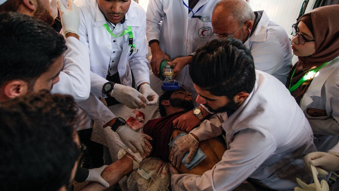 gaza injured nakba getty