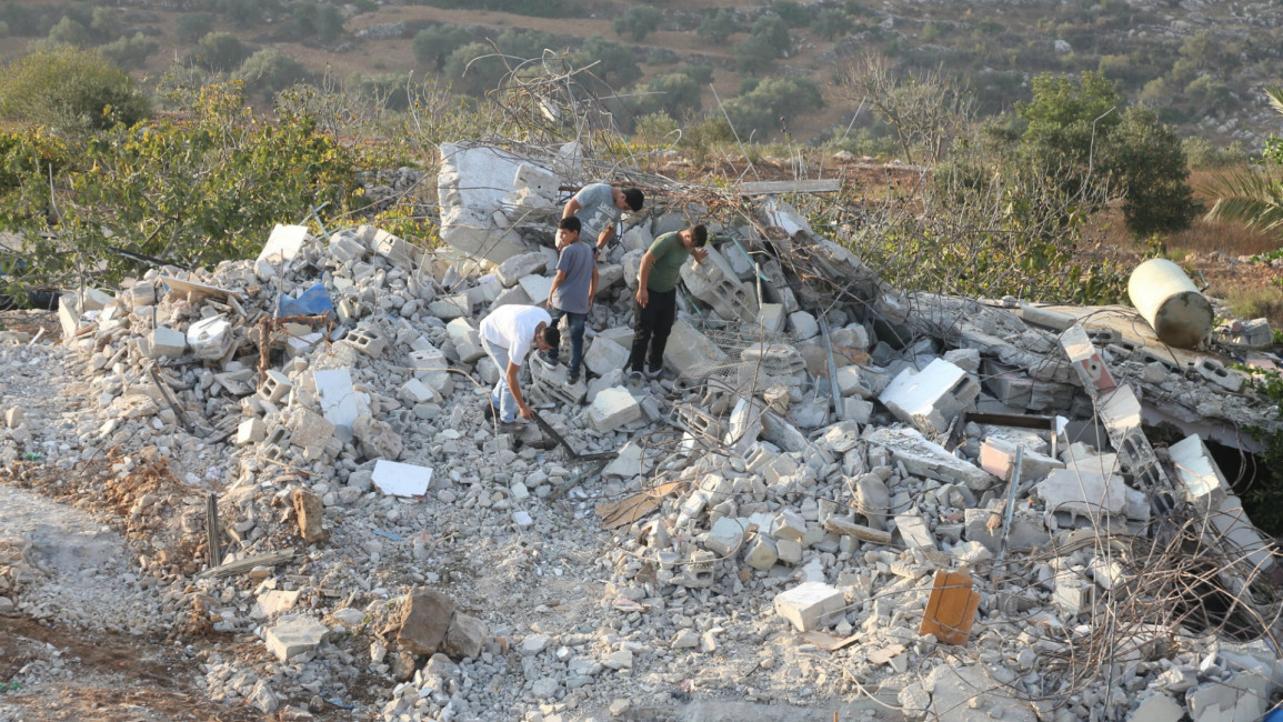 israel demolishes palestinian home [getty]