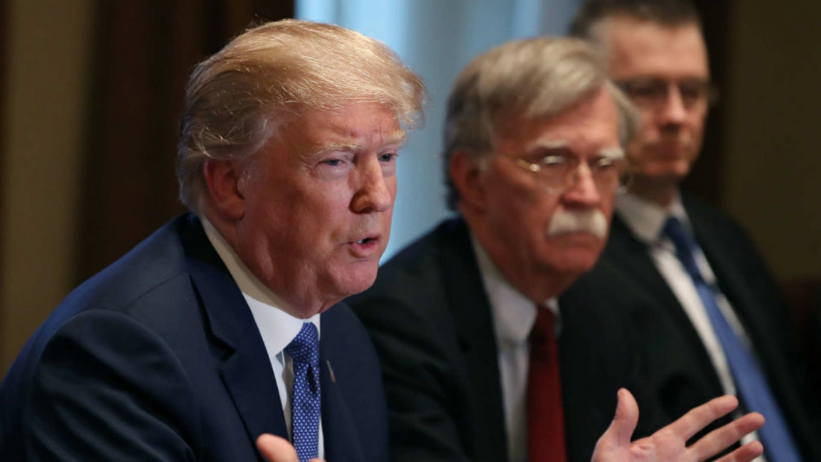 Trump and Bolton - AFP