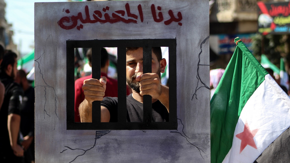 syria protester detainees getty