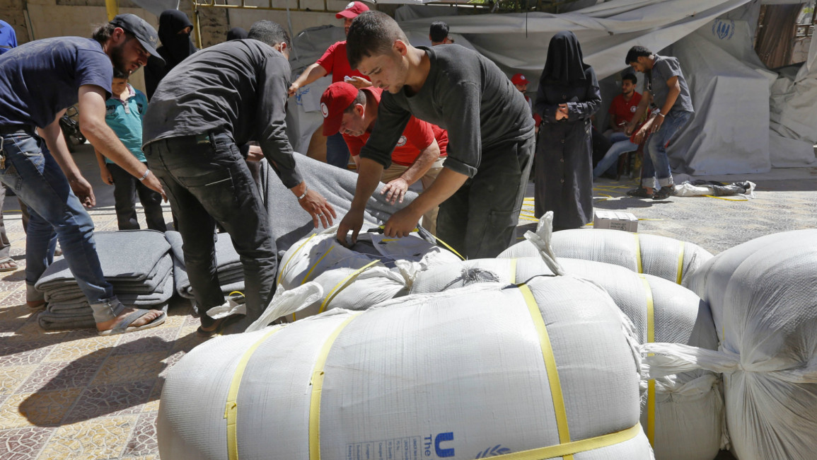Syria aid -- AFP
