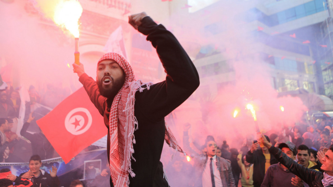 Tunisian Revolution ANADOLU