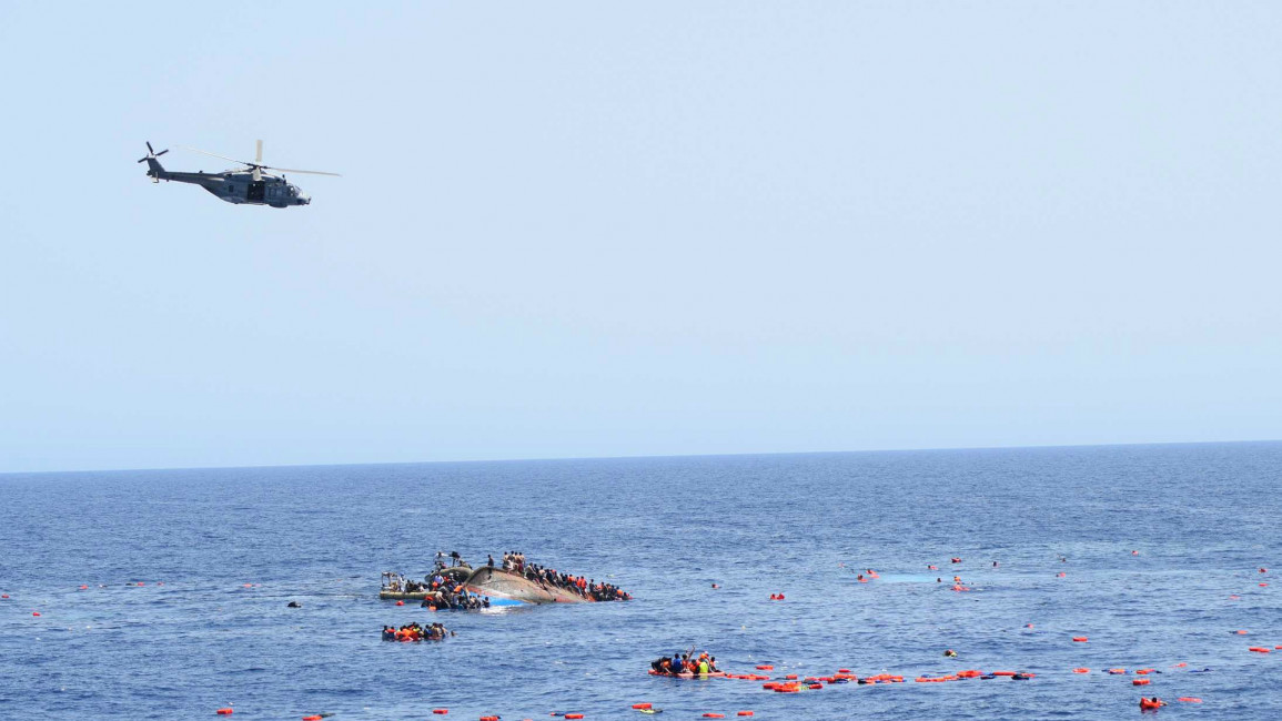 Italian navy migrant rescue mission ANADOLU