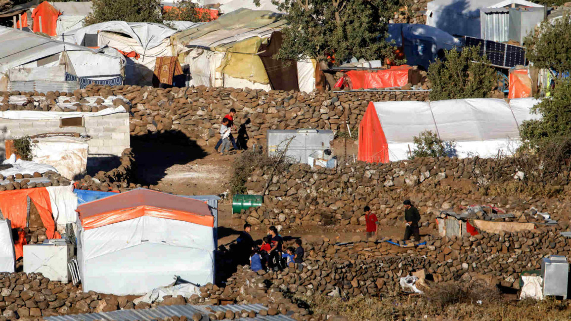 Displaced Syrians Quneitra - getty
