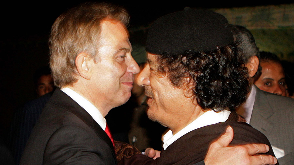 Gaddafi Blair - Getty