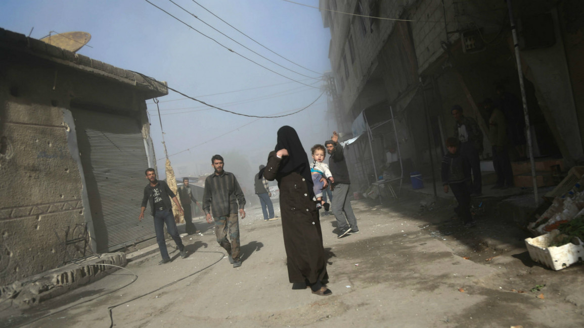 Regime airstrikes hit East Ghouta [Getty]