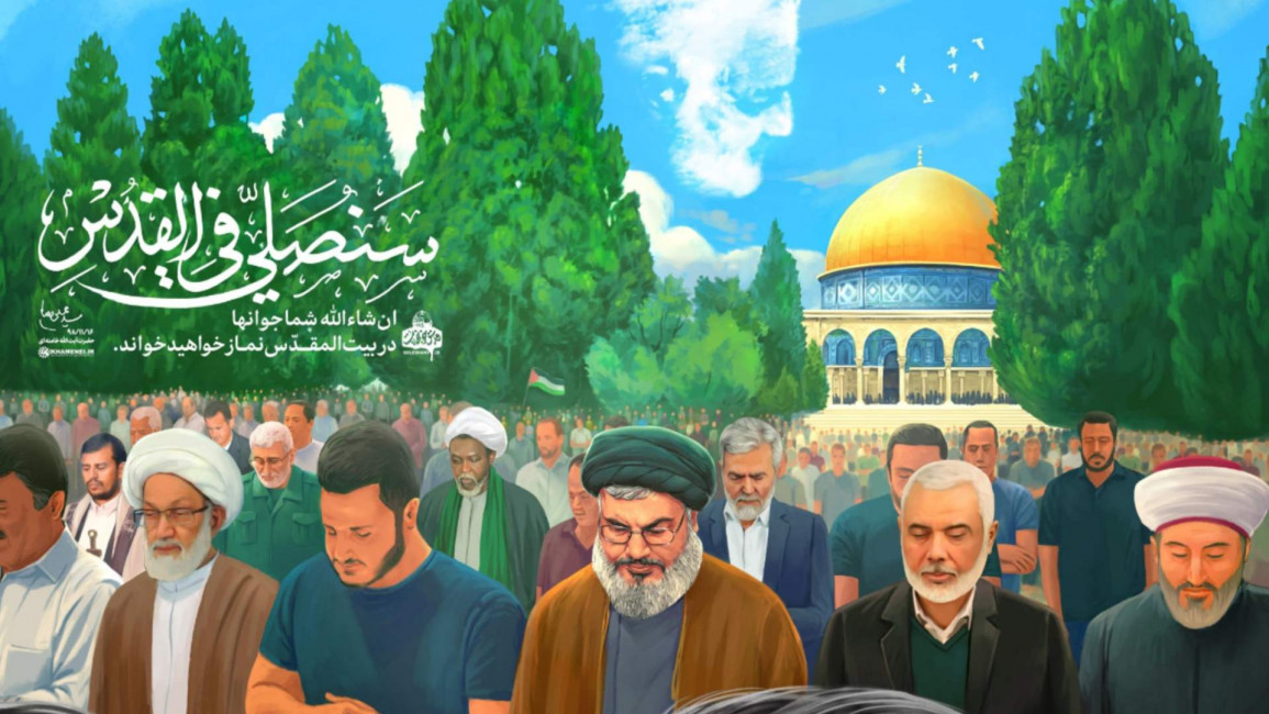 Liberators of Jerusalem painting Khamenei - Twitter