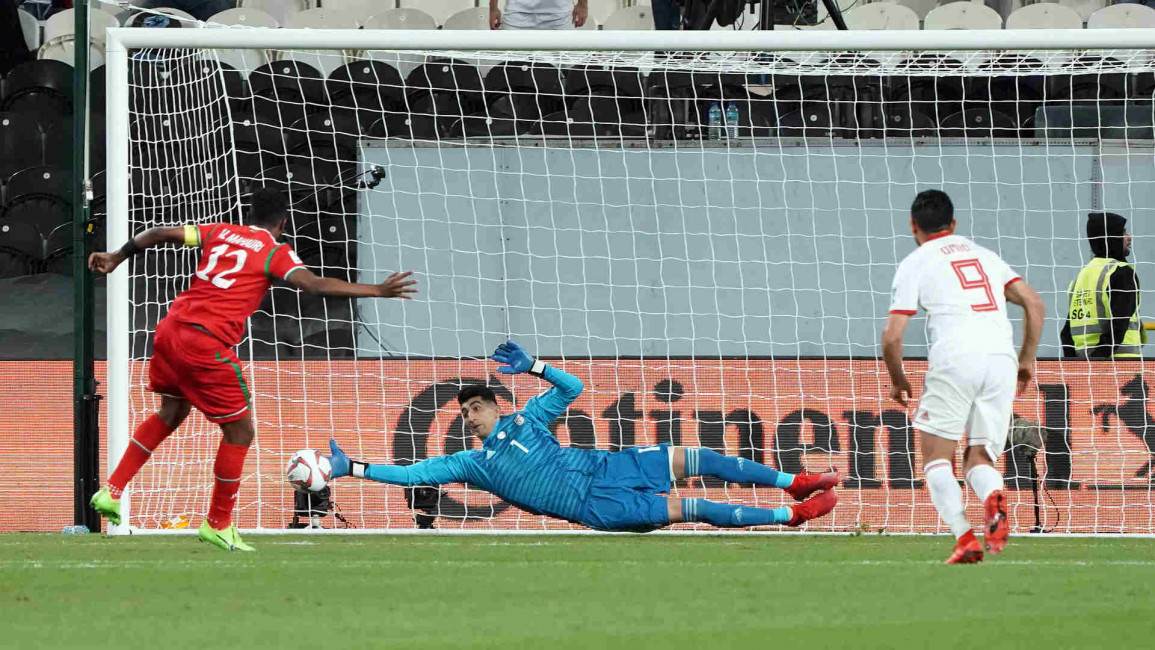 Iran-Oman penalty save Getty