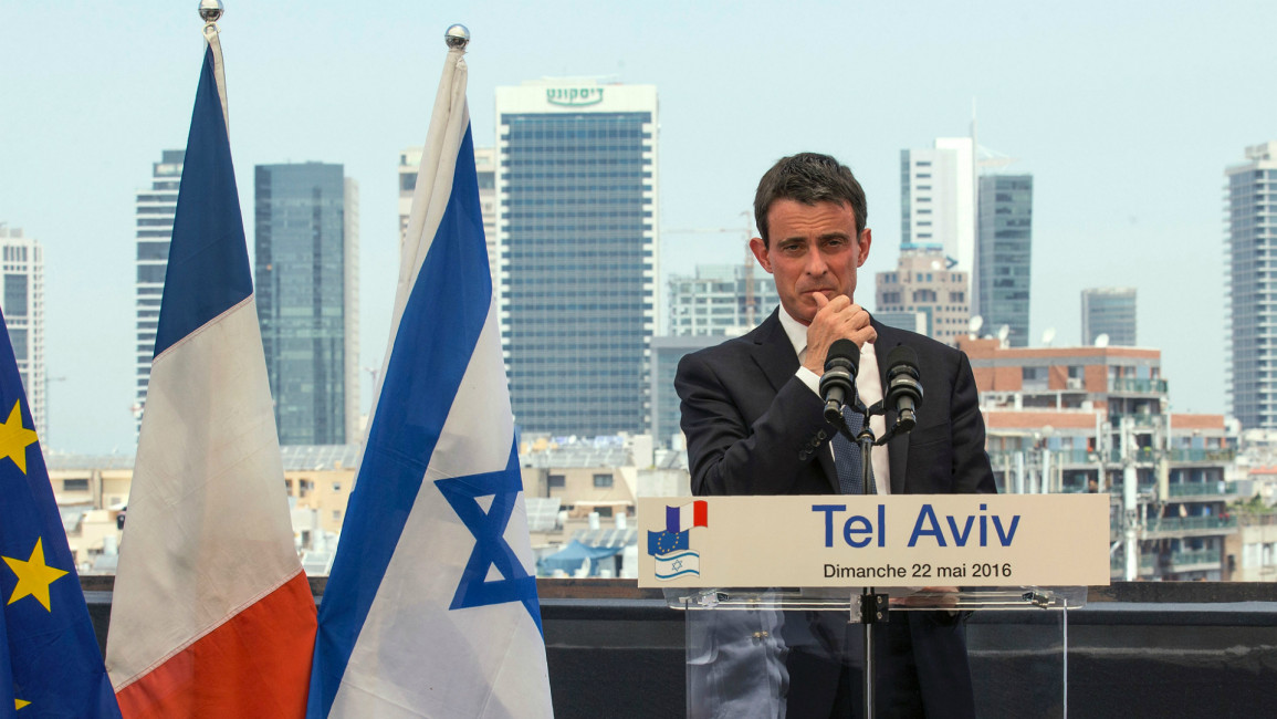 French Prime Minister Manuel Valls in Israel AFP