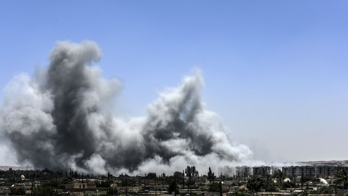 Raqqa airstrikes [AFP]