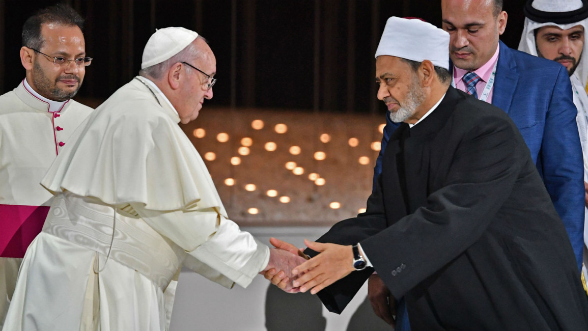 Pope - Ahmed el-Tayeb - AFP