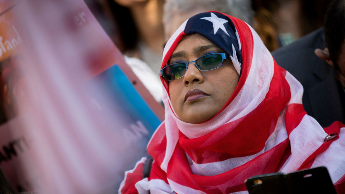 US flag hijab- Getty