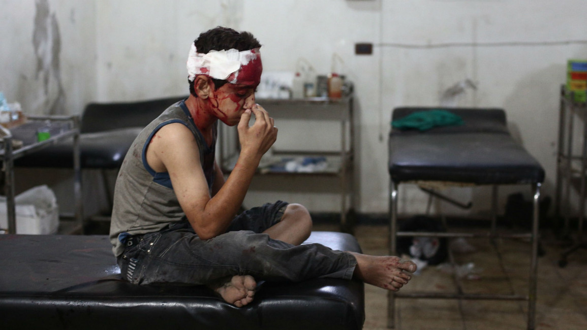 Syria hospital child injured Englishsite