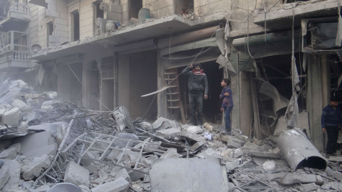 Aleppo Russian air raid Getty
