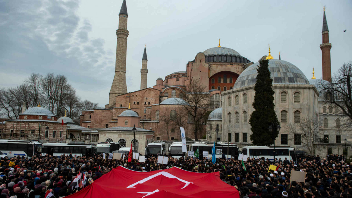Hagia Sophia protest - afp