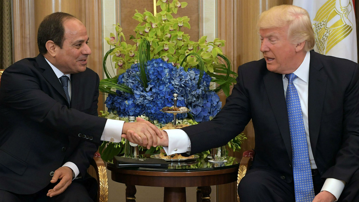 Trump and Sisi in Riyadh [AFP]