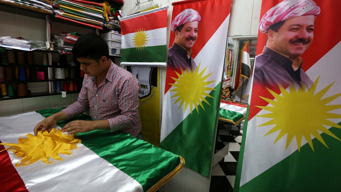 Iraq KRG flag Kurdistan