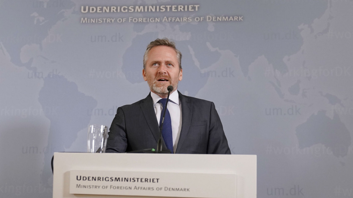 Danish Foreign Minister Anders Samuelsen gives press conference