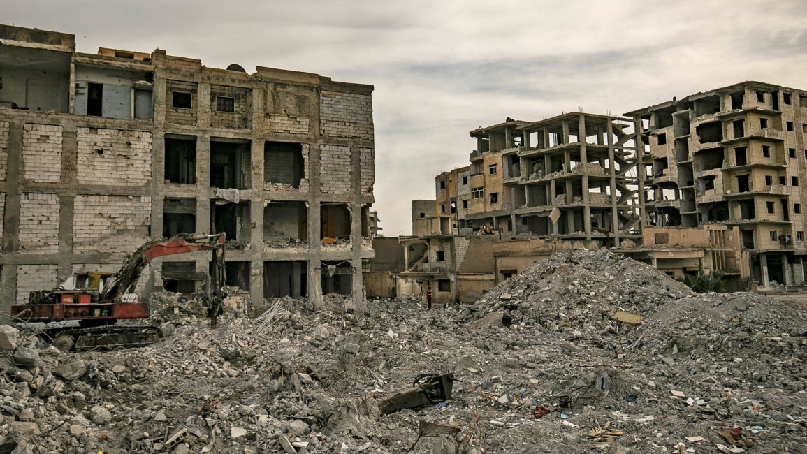 raqqa is destruction sdf getty