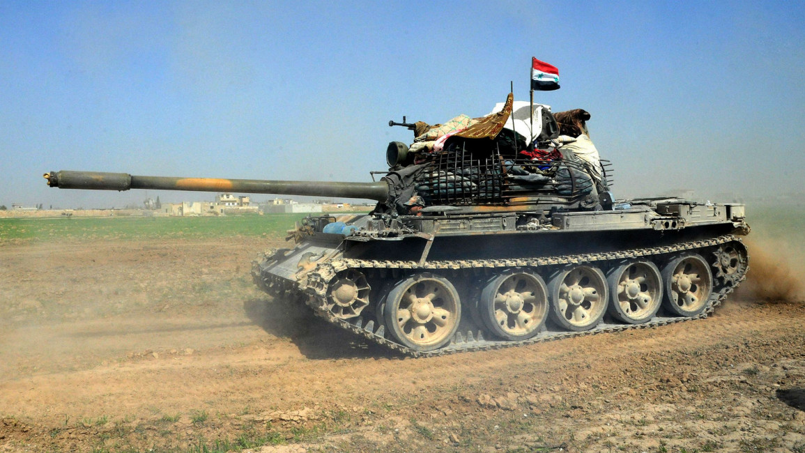 Syrian regime tank