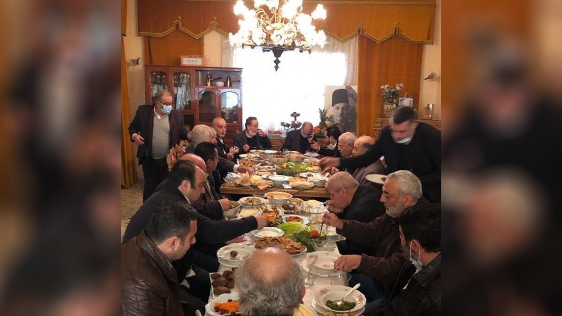 Lebanon health minister at lunch [Twitter]