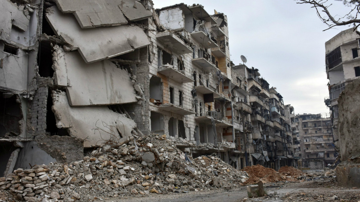 Aleppo destruction -- AFP