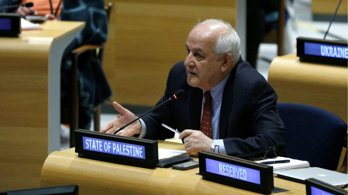 Palestine ambassador to UN Riyad Mansour