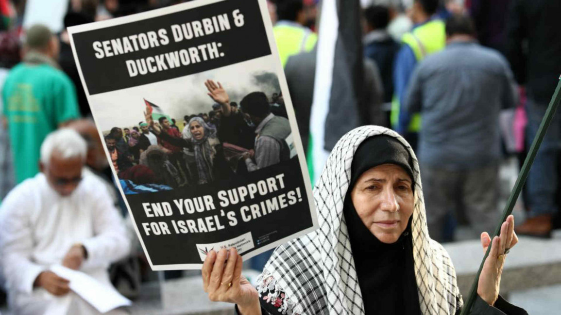 US Palestine protest - ANadolu
