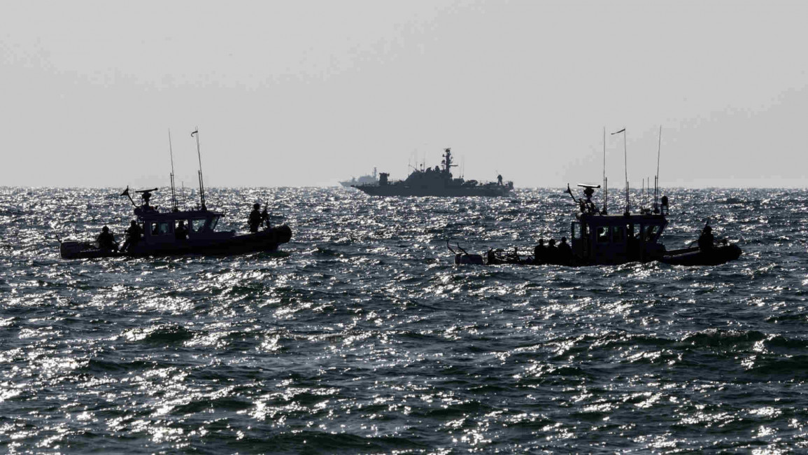 Israeli warship Gaza - Getty