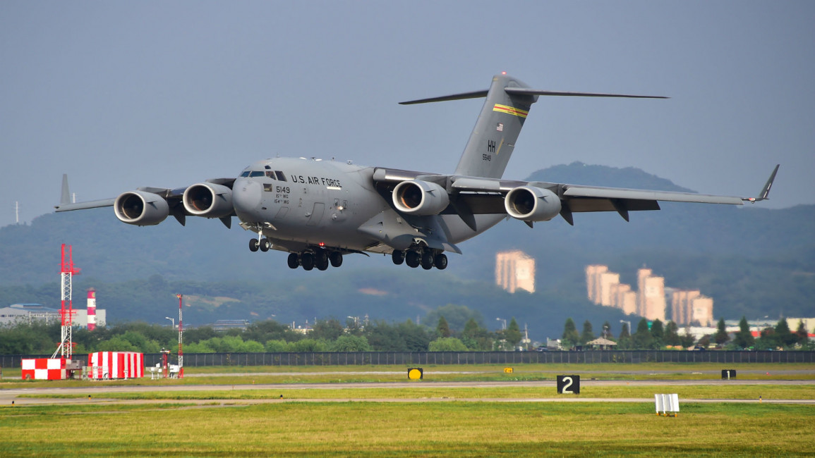 US military cargo plane AFP