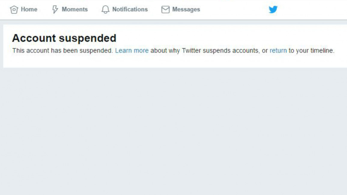 Twitter suspended