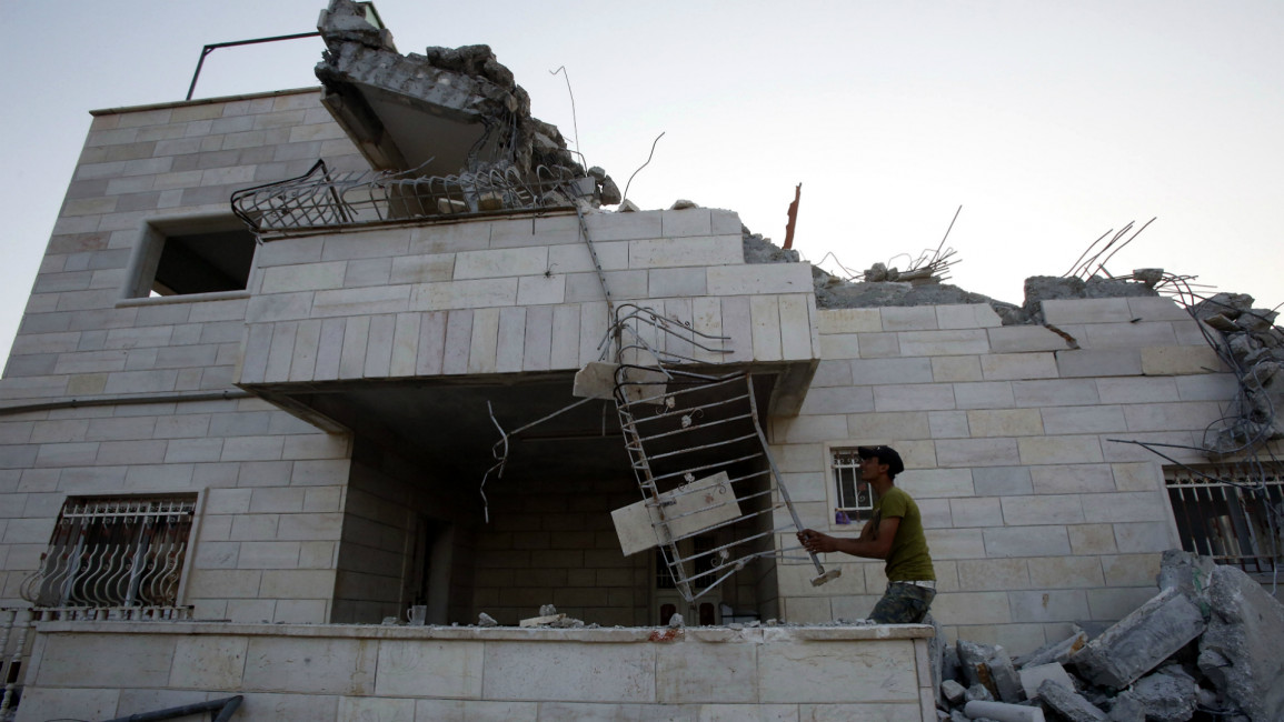 Palestinian homes demolished AFP
