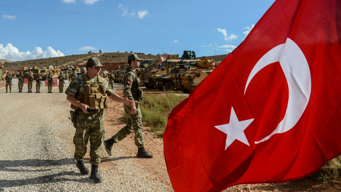 Turkish forces near the border with Syria - Getty