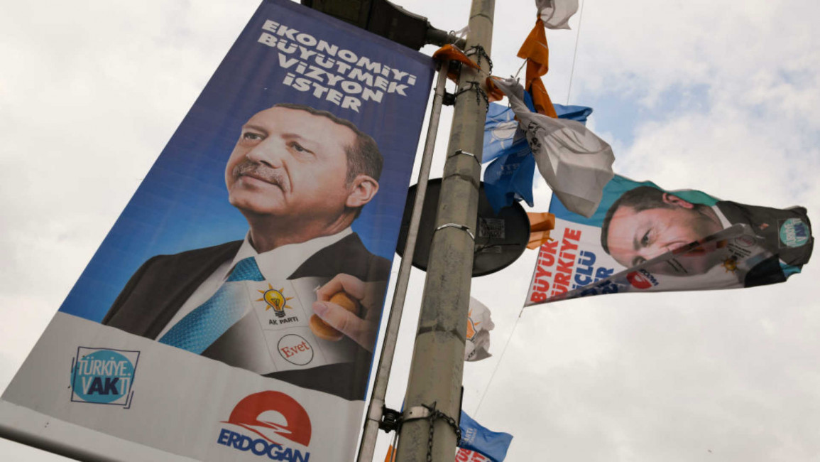 Turkey election poster Erdogan - Getty