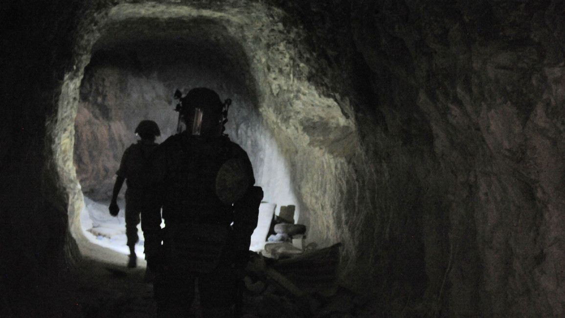 Latamneh tunnels - AFP