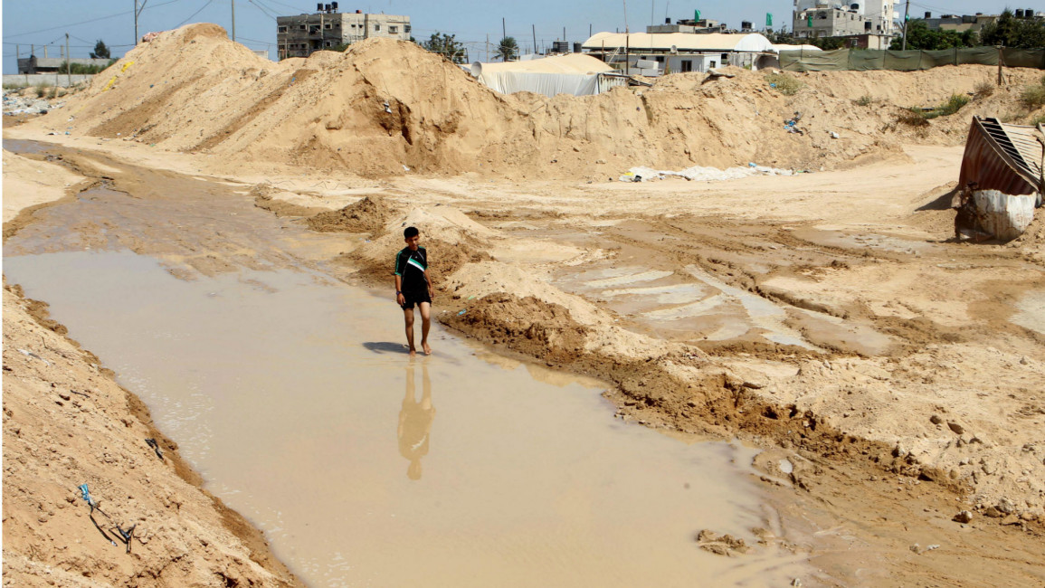 gaza tunnels flooded egypt afp