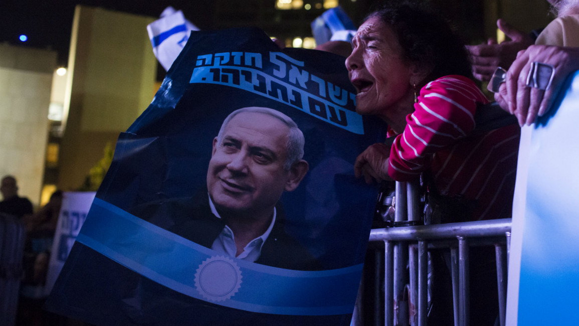  [Getty]Netanyahu supporters 